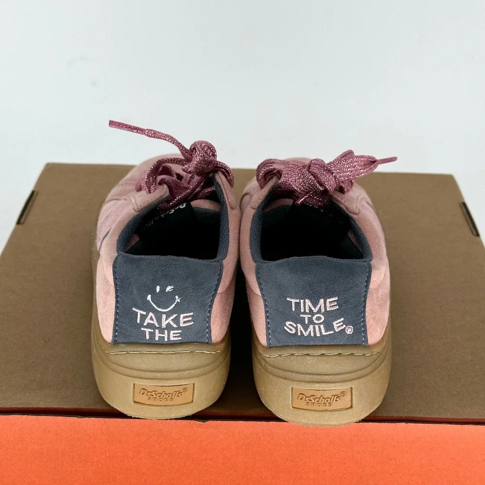 Dr. Scholl's Smiley World Time Off Platfrom Pink Shoe Sneakers Limited Edition 7